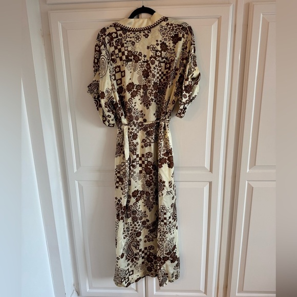 Alémais Vinnie Printed Satin Shirt Dress – Size US 8 (AU 12) - Picture 5 of 6